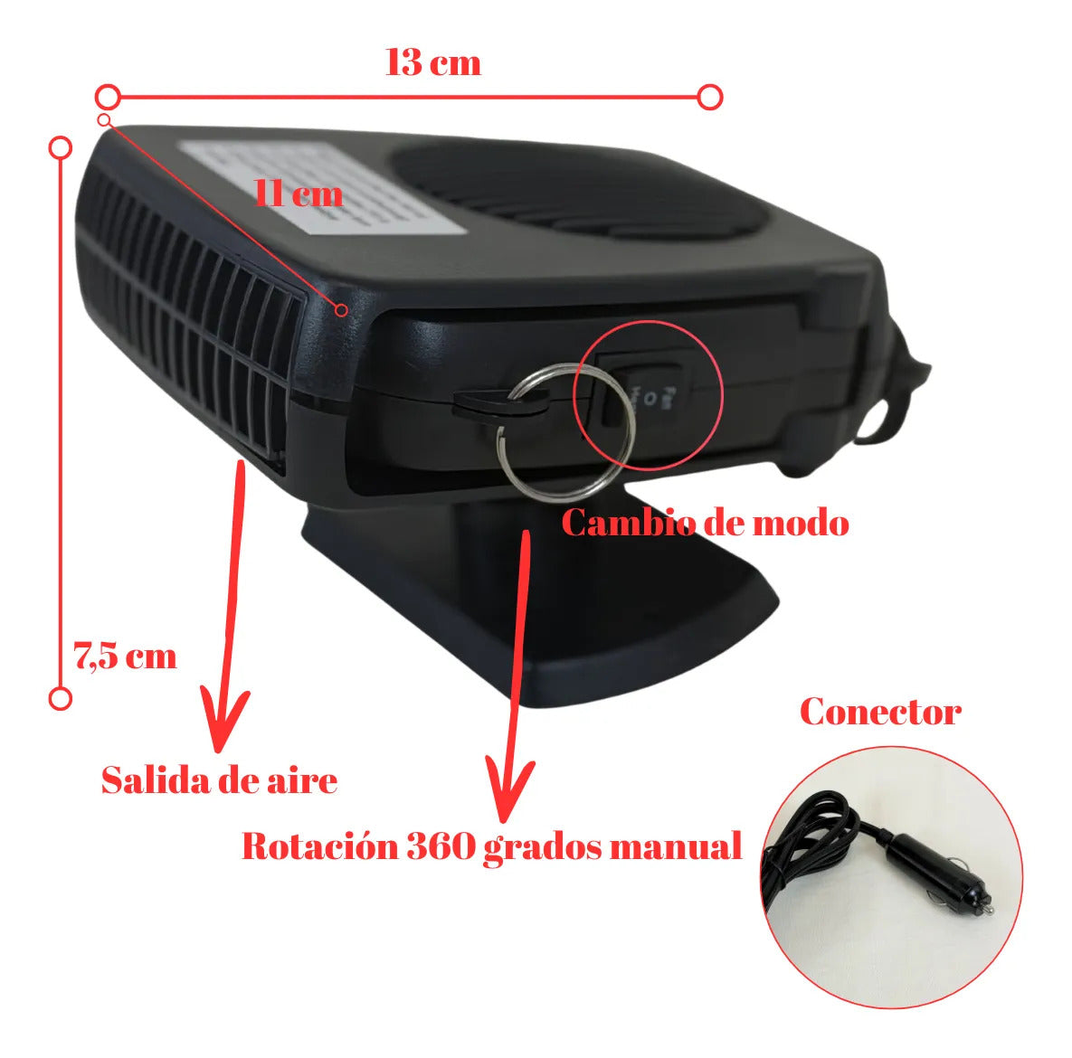 Calentador De auto Portatil 200w