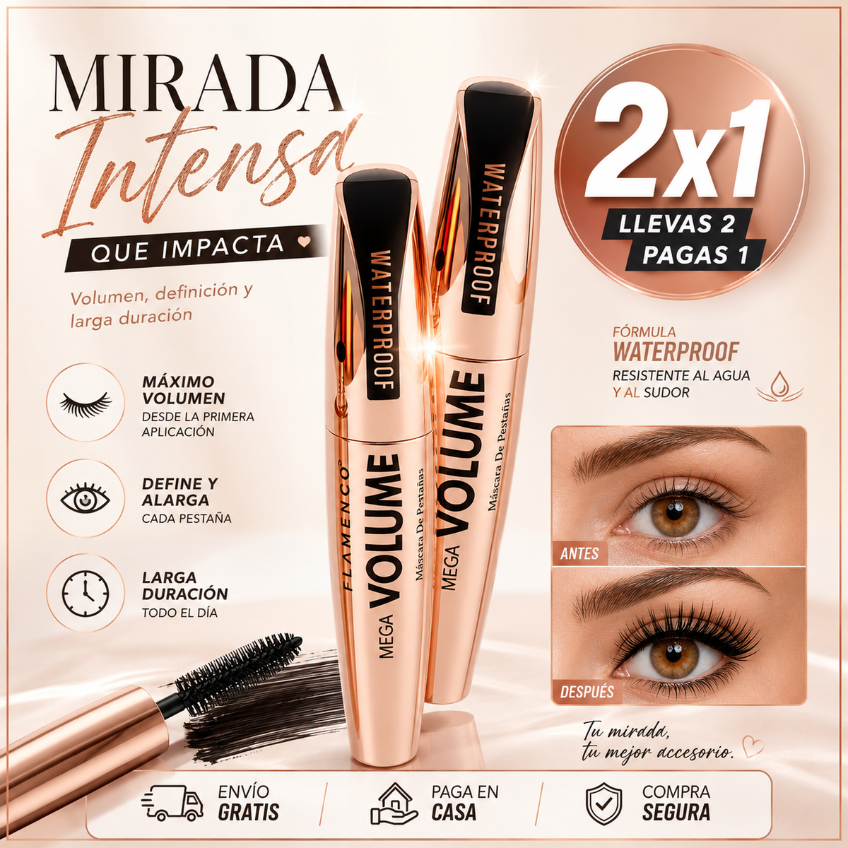 2 MASCARAS DE PESTAÑAS