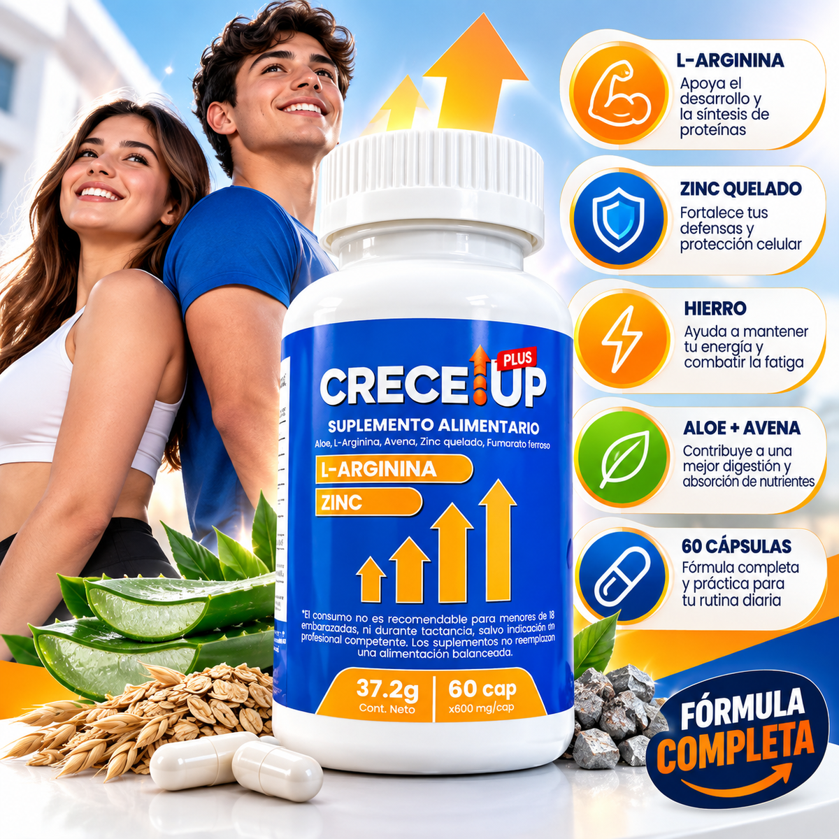 CRECE UP PLUS 60 CAPSULAS
